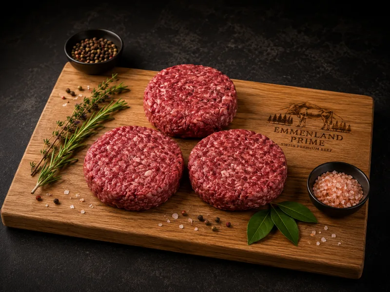 Premium Hamburger (2 Stk) – Dry Aged Beef aus dem Emmental